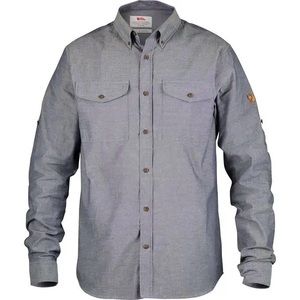 Fjallraven ÖVIK CHAMBRAY SHIRT — navy, mens US L
